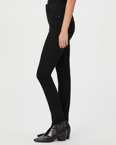 This high-rise skinny stovepipe leg hits right at the ankle and comes in our best-selling black shadow wash. Cut from our famed TRANSCEND denim, this style is luxuriously soft with plenty of stretch and recovery to give it a flawless fit from morning to moonlight.