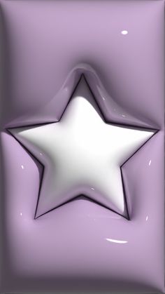 a white star is in the middle of a purple square with light reflection on it