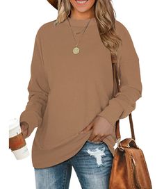 PRICES MAY VARY. Material: 35% Cotton,60% Polyester, 5% Spandex.This fabric stretchy,breathable,Soft Fleece, Comfy and Warm,It can bring a sense of comfort for your skin. Features:It's a combination, Round Neck/ Crewneck Sweatshirts,Pullover Sweaters,oversized sweatshirt,long sleeve tunic tops for women,tunic sweatshirts for women ,tunic tops to wear with leggings，This cute women's top will make you like it Match:This classic Sweatshirt design is easy to match with Leggings，jeans, tights, shorts Tops To Wear With Leggings, Tunic Tops For Women, Vacation Winter, Tights Shorts, Women Tunic, Sweatshirts For Women, Classic Sweatshirt, Shirt Tunic Top, Tunic Sweatshirt