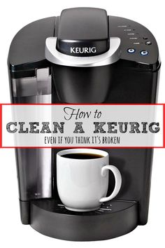 How to clean your Keurig EVEN IF you think it's broken! This has helped 1000s of people get their Keurigs working again. Keurig Coffee Maker, Hardwood Floor Cleaner, Cleaning Stuff, Keurig Coffee