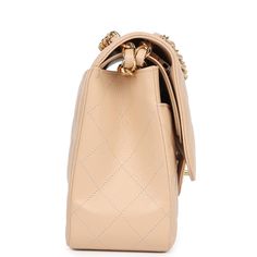 This Jumbo Classic Double Flap bag is in light beige caviar leather with gold tone hardware and features a front flap with signature CC turnlock closure, half moon back pocket, and adjustable interwoven gold tone chain link and light beige leather shoulder strap.The interior is lined in light beige leather with a "love letter" zipper compartment under the first flap, an "outer" slit pocket under the second flap, and an interior compartment with two open pockets separated by a "lipstick" compartment.Collection: 31-series (2021)Origin: ItalyCondition: Pre-owned; Mint - This bag retains its shape. The exterior leather is clean with no signs of wear. There's no plastic on the hardware but no signs of scratching. The interior leather is clean with no signs of wear or use.Accompanied by: Chanel Chanel Jumbo, Chanel Box, Hermes Birkin 25, Birkin 25, Bag Light, Flap Bag, Half Moon, Light Beige, Gold Hardware