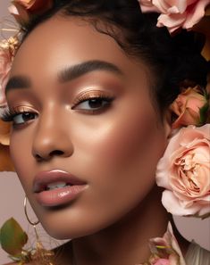 Bridal makeup inspiration using rose gold colour palette, Ai makeup inspiration, wedding makeup, bridal makeup, midjourney makeup inspiration, rose gold makeup, rose gold makeup inspiration for black women, black bridal makeup ©Paje Pokjowy Bridal Blush Makeup, Dark Skin Bridal Makeup Indian, Rose Gold Makeup Looks Black Women, Soft Glam Indian, Fall Bridal Makeup For Brown Eyes, Rose Gold Bridal Makeup, Fairy Wedding Makeup, Rose Gold Colour Palette, Bridal Makeup For Hooded Eyes