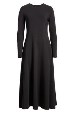 Keep your casual style effortless in this stretch-jersey maxi dress updated with long sleeves and a seam down the middle. 50 1/2" length (size Medium) Slips on over head Crewneck Long sleeves Unlined 93% cotton, 7% spandex Machine wash, tumble dry Imported Fall Long Sleeve Midi Dress With Flattering Silhouette, Fall Midi Dress With Flattering Silhouette And Long Sleeves, Spring Long Sleeve Maxi Dress In Elastane, Fall Stretch Full-length Maxi Dress, Fall Maxi Dress With Modesty Panel, Stretch Long Sleeve Maxi Dress For Work, Modest Stretch Midi Dress For Fall, Maxi Jersey Dress, Nordstrom Store