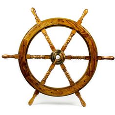 PRICES MAY VARY. Ship Wheel Overall Diameter (Measures Including The Outer Spokes / Handles) - 16 Inches | Number Of Spokes - 06 | Model - Natural Wood SKU Code - B01HOWO4B2 | Material - Rosewood (Premium Grade) | Superb Handcrafted Original Ship Wheel Replica From Vintage Marine Era. The Quality, Craftsmanship, And Material That's Been Put Into This Nautical Pirate's Boat Wheel For Manifesting Such An Elegant Piece Of Wall Decor Is Unmatched And Completely Stands Out. Antique Replica of Ship's Interior Beach House, Ship Wheel, House Wall, Natural Wood, Nautical, Fishing, Wheel, Wood