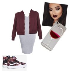 "Untitled #11" by angelika-rogers on Polyvore featuring Boohoo, Vans and New Look Black High Tops, Rayon Dress, New Look, High Tops, Polyvore, Black