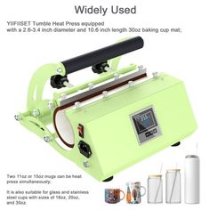 an advertisement for a heat press machine with instructions on how to use it and how to use it