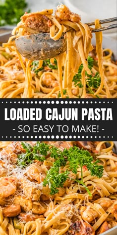 loaded cajun pasta is so easy to make and it's ready in less than 30 minutes