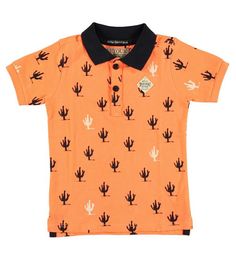 Retour Jeans polo Jarco. Polo met all over cactusprint en contrasterende kraag. 100% katoen. Boys Summer, Summer Boy, All Over Print, Men's Polo Shirt, Polo Ralph Lauren