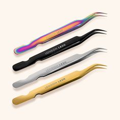 Curved Isolation Eyelash Extensions Tweezers in Four Different Colors Single Eyelash Extensions, Eyelashes Tutorial, Lash Technician, Lash Application, Lash Tweezers, Russian Volume Lashes, Lash Salon, Eyelash Tweezer, Lash Tech