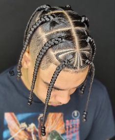 Braid With Fade Men, Easy Male Hairstyles, Easy Braids For Men, Boys Braids With Fade, Single Braids For Men, Braids For Men With Fade, Braided Hairstyles For Boys, Braid Styles For Men With Fade, Plats Braids For Men