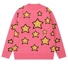 Aonga winter commuter y2k retro oversize pink star long sleeve jumper hip hop punk back school outfit sweatshirt long sleeve pulloverSPECIFICATIONSBrand Name: AongaClothing Length: regularMaterial: woolDecoration: noneCollar: O-NeckElasticity: Slight StrechSleeve Style: regularStyle: Y2KPattern Type: rainbowFit Type: LOOSEOrigin: Mainland US(Origin)Season: All seasonSleeve Length(cm): FullThickness: Wool LinerPlace Of Origin: US(Origin) (mainland) Y2k Fall Outfits, Y2k Pattern, Back School, Pink Star, Long Sleeve Jumper, Sweatshirt Outfit, Punk Outfits, Y2k Retro, Pink Stars