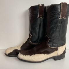 In Excellent Used Condition. Size 6 B. Roper Boots, Justin Boots, Cow Hide, Make Color, Calf Hair, Boots Shoes, Shoes Heels Boots, Shoes Women Heels, Cow