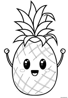 a pineapple with its arms and legs up