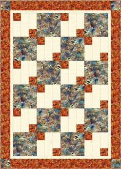 Garden Path 3 Yard Quilt Pattern by Fran Morgan of Fabric Cafe 092125 - Etsy Garden Path Quilt, Manly Quilts, Big Block Quilts, Abstract Quilt, Quilt Sewing Patterns, Patriotic Quilts, Scrap Quilt Patterns, Picture Quilts, Easy Quilt Patterns