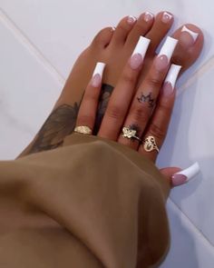 Toes French Tip, Nails Long French Tip, French Tip Nails Long, Long French Tip, French Tip Toes, Curved Nails, Acrylic Toe Nails, Colored Acrylic Nails, Girly Acrylic Nails