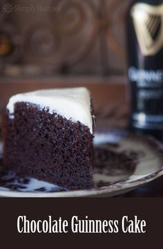 Chocolate Guinness Cake ~ Rich, moist, chocolate cake spiked with stout beer. Malty, sweet, and perfect for a St. Patrick's day party!  ~ SimplyRecipes.com Hazelnut Truffles, Baking Chocolate, Moist Chocolate Cake, Simply Recipes, Köstliche Desserts