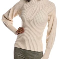 New With Tags. Oatmeal Sweater From Max Studio. Size Small. Balloon Sleeves. Mock Neck. Super Soft. Stretch. 94% Polyester. 6% Spandex. Oatmeal Sweater, Max Studio, Mock Neck Sweater, Mock Neck, Turtle Neck, Women Shopping