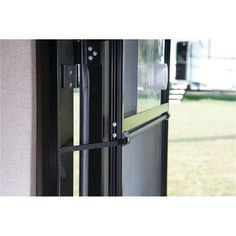 the sliding glass door is open and ready to be used in any type of home