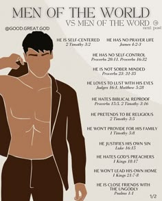 a poster with the words men of the world