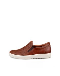 ECCO WOMEN'S SOFT 7 CASUAL SLIP-ON | Official ECCO® Shoes Casual Leather Slip-on Sneakers For Walking, Casual Low-top Leather Slip-ons, Casual Leather Low-top Slip-ons, Casual Brown Slip-on Sneakers With Ortholite Insole, Casual Leather Slip-on Sneakers, Casual Brown Slip-on Sneakers, Brown Slip-on Sneakers With Ortholite Insole, Low-top Slip-ons With Textured Sole For Walking, Casual Slip-on Walking Shoes With Perforated Toe Box