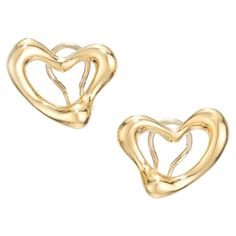 Authentic Tiffany & Co Peretti open heart 18k clip post earrings. 18k Yellow Gold 17.5 grams Earrings stamped: Tiffany & Co 18k Peretti Width: .85 inch or 21.75mm Top to bottom: 18.16mm or .71 inch Depth: 4.36mm Gold Heart Shaped Clip-on Earrings For Wedding, Gold Earrings For Valentine's Day Formal, Gold Earrings For Valentine's Day Formal Occasion, Formal Gold Earrings For Valentine's Day, Gold Double Heart Earrings For Formal Occasions, Heart-shaped Clip-on Jewelry For Formal Occasions, Elegant Gold Clip-on Heart Earrings, Elegant Clip-on Heart Earrings For Valentine's Day, Elegant Gold Heart Earrings For Evening