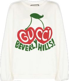 Its All Gucci, Gucci Cherry, Cherry Logo, Gucci Sweatshirt, Gucci Sweater, Designer Sweatshirts, Cherry Print, Sweater Design, Print Sweatshirt