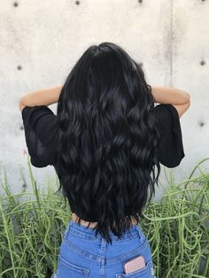 Hairstyle Black Hair, Dark Black Hair, Black Hair Types, Black Hair Aesthetic, Black Brown Hair, Blue Black Hair, Dark Brunette Hair, Black Hair Dye