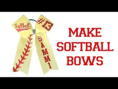 Softball Hair Bows Diy How To Make, Softball Bows For Hair, Softball Hair Ties Diy, Softball Hair Ribbons Diy, How To Make Softball Hair Bows, Softball Hair Bows Diy