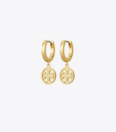 Miller Huggie Hoop Earring: Women's Designer Earrings | Tory Burch Tory Burch Earrings, Preppy Jewelry, Jewelry Accessories Ideas, Girly Accessories, Stacked Jewelry, Tory Burch Miller, Jewelry Lookbook, Huggie Hoop Earrings, Girly Jewelry