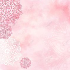 a pink and white background with snowflakes