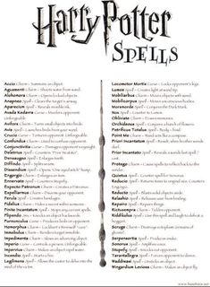 the harry potter spell book is shown in black and white, with an image of a wand