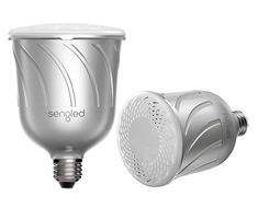 an image of a light bulb next to a shower head and strainer on a white background