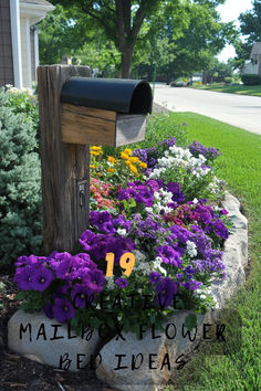 a mailbox with flowers growing out of it