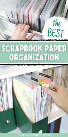 the best scrapbook paper organization for an organized craft room Storage For Scrapbook Paper, Scrapbook Studio Craft Rooms, Scrapbook Container Storage, Vertical Scrapbook Paper Storage 12x12, Cricut Paper Organization, Scrapbook Paper Organization 12x12, 12x12 Cardstock Storage, Paper Craft Storage Ideas, 12 X 12 Scrapbook Paper Storage Ideas