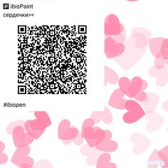 a qr code with hearts on it and the text love is in the air