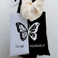 Butterfly & Slogan Graphic Shopper Bag Chic White Bags With Letter Print, Chic White Bag With Letter Print, Spring Black Canvas Shoulder Bag, Chic White Shoulder Bag With Letter Print, Trendy Black Canvas Bag For Spring, Black Canvas Bag For Everyday Spring Use, Black Tote Canvas Bag For Spring, Black Canvas Bag For Daily Use In Spring, Gucci Purse