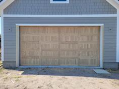 the garage door is open and ready to be installed