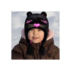 Keep your little one cozy and cute with the Addie & Tate Winter Hat and Mittens Set, designed specifically for toddlers aged 2-4. This charming set features a playful cat design on a versatile black background, perfect for both boys and girls.

- Material: Durable acrylic knit exterior with a soft micro-fleece lining
- Age Group: Toddler (2-4 years)
- Gender: Female
- Product Type: Hat and mittens set

Ideal for chilly days, this set not only keeps your child warm but also adds a fun touch to th Black Hats With Plush Lining For Cold Weather, Cute Fitted Beanie For Winter, Cute Fitted Winter Beanie, Adjustable Acrylic Winter Hat, Adjustable Acrylic Outdoor Hats, Adjustable Black Acrylic Beanie, Fun Adjustable Hats For Cold Weather, Winter Novelty Hat One Size, Novelty Winter Hat, One Size