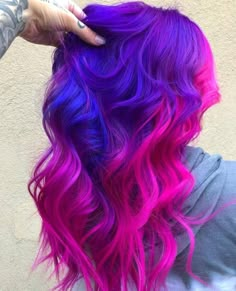 Purple And Pink Hair, Pink And Purple Hair, Pink Ombre Hair, Dyed Hair Purple, Mermaid Hair Color