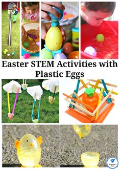 Plastic Egg Stem Activities, Activities With Plastic Easter Eggs, Easter Egg Stem Activities, Plastic Egg Activities, Easter Steam, Sunflower Classroom, Egg Activities