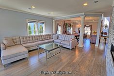 a living room filled with furniture and a fire place