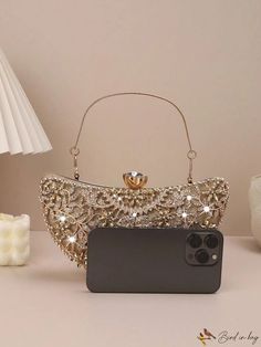 BirdinBag - Rhinestone Flower Box Bag: Elegant Bridal Purse for Weddings, Proms & Parties Galaxy Style, Galaxy Fashion, Bridal Purse, Bag Elegant, Details Pictures, Inch Bag, Rhinestone Flower, Flower Box, Box Bag