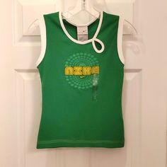 Nike Girl's Green W/Yellow Letters Super Cute Shirt With Design On Neckline Nwt Yellow Letters, Tops Nike, Nikes Girl, Cute Shirt, Kids Nike, Nike Shirts, Nike Tops, Cute Shirts, Green Yellow