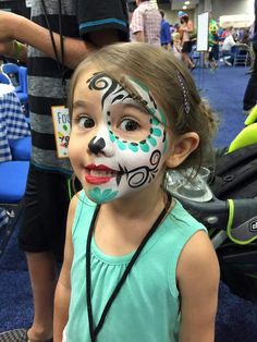 Fusion Face Painting Halloween Kids, Sugar Skull Face Paint, Halloween Makeup For Kids, Kid Costume, Skull Face Paint, Sugar Skull Face