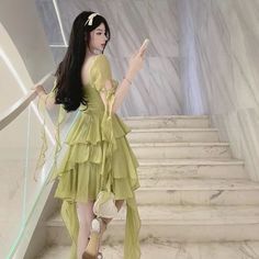 Dress Size: S:Bust80cm,Length82cm,Waist64cm,Sleeve20cm M:Bust84cm,Length85cm,Waist68cm,Sleeve21cm L:Bust88cm,Length87cm,Waist72cm,Sleeve22cm Fitted Ruffle Fairy Dress With Puff Sleeves, Short Sleeve Ruffled Fairy Dress For Party, Spring Fairy Kei Dress With Puff Sleeves, Spring Fairy Dress With Puff Sleeves And Ruffles, Spring Fairy Kei Puff Sleeve Dress, Spring Fairy Dress With Ruffles, Mini Length, Spring Fairy Kei Dress With Ruffles, Party Fairy Dress With Ruffles And Short Sleeves, Short Fairy Dress