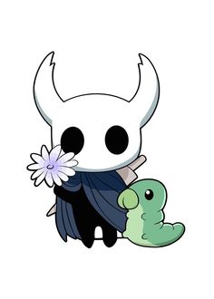 an animal with a flower in its mouth and another animal holding it's tail