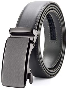 PRICES MAY VARY. Customizable Fit: Achieve the perfect fit with our innovative rachette belt. Enjoy up to 1/5" adjustments, ensuring a comfortable and precise fit everywhere you go. The easily removable buckle allows you to cut the belt to your ideal size, making it tailored to your unique style. Sharp, sleek, and attractive - adjustable dress belt accentuates your personality with confidence! Effortless to Use: Experience the ultimate convenience with our grey leather belt. Simply slide it into Luxury Men's Slides With Buckle Closure, Cognac Belt, Adjustable Dress, Work Belt, Belt For Men, Branded Belts, Jean Belts, Belt Design, Leather Belts Men