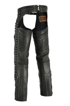 Women's Stylish Lightweight Hip Set Chaps - DS485 Chaps Virginia City Motorcycle Company Apparel Motorcycle Chaps, Leather Chaps, Event Shirts, Front Hand, Riding Gear, Biker Leather, Motorcycle Women, Motorcycle Outfit, Inner Thigh