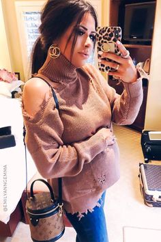 Brb ab to order this sweater in all the colors..🏃🏻‍♀️Snapped this on our way to brunch with @lancomeofficialthis AM! Also, my most recent blog post is a Bumpdate answering all of your questions about Baby Girl Gemma! Shop the look, Emily Gemma, The Sweetest Thing Blog #bumpdate #whatiwore #mirrorselfie #ootd #outfitinspo #louisvuitton #liketkit Winter Fashion Looks, Fashion Days, Next Clothes