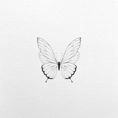 a black and white drawing of a butterfly